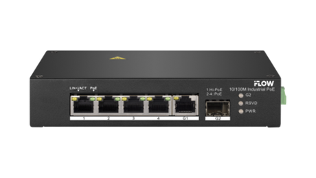 Неуправляемый промышленный 4-портовый PoE-коммутатор F-SW-IU406HPOE