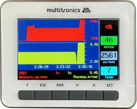 Multitronics CL-950 бортовой компьютер для  катеров белый (разъем Hidea/Parsun) с кабелем NMEA2000-F