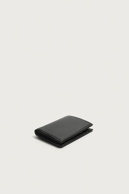 ZARA ГЛАДКИЙ ВЕРТИКАЛЬНЫЙ КОШЕЛЕК, ЧЕРНЫЙ