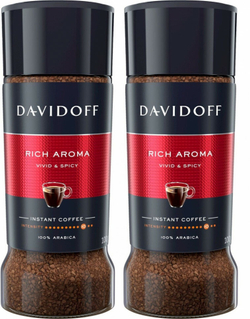 Кофе растворимый Davidoff Rich Aroma, 100 г стеклянная банка (Давидоф) х 2 шт