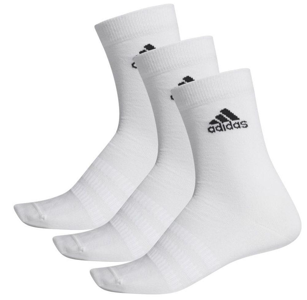 Носки теннисные Adidas Light Crew 3P - white/white/white