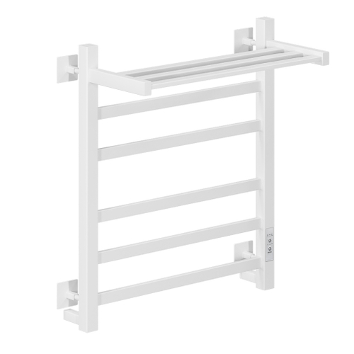 Полотенцесушитель MIXLINE TRIUMPH  60х50 (таймер, 431Вт, 5 перекладин + ПОЛКА) электрический БЕЛЫЙ