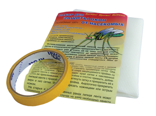 Сетка москитная с липкой лентой 0,75x2 м 30044