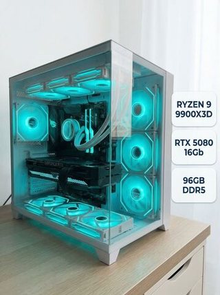 Игровой компьютер (системный блок) AMD Ryzen 9 9900X3D / NVIDIA GeForce RTX 5080 (16 Гб) / 96GB DDR5 / SSD 2TB / 850W