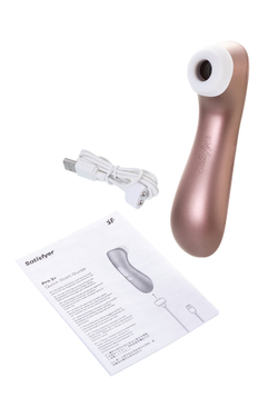 Вакуум-волновой бесконтактный стимулятор клитора Satisfyer PRO 2 Vibration, силикон, розовый, 15 см.