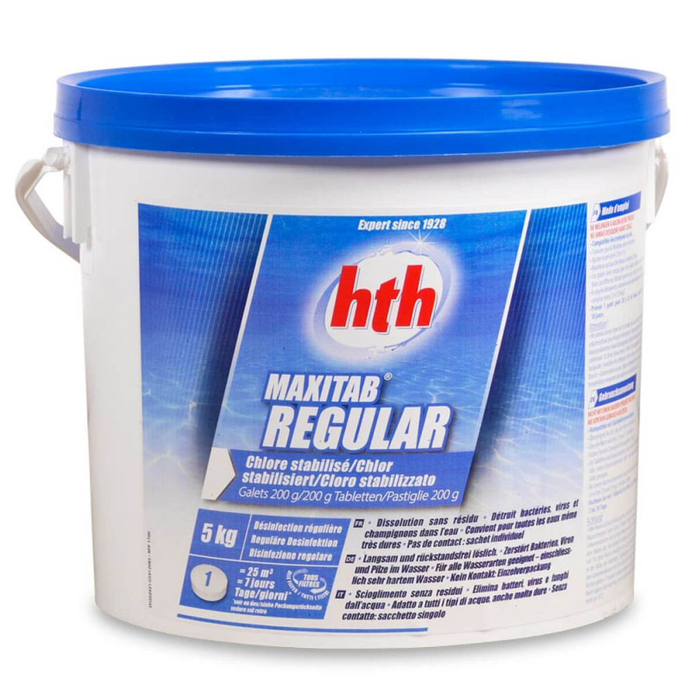 Медленный стабилизированный хлор MAXITAB REGULAR, табл. 200 г, 5 кг, hth (C800503H8)