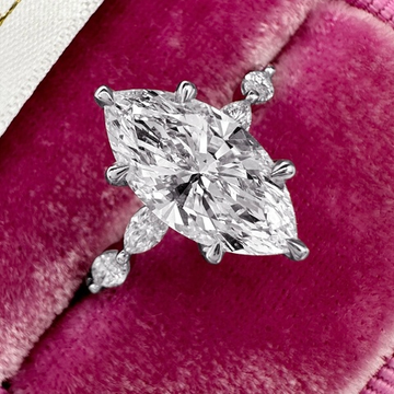 Кольцо с бриллиантами Маркиз 3 ct