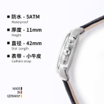 ZEPPELIN Quartz Movement Men"s Watches Watch 42 Silver Dial