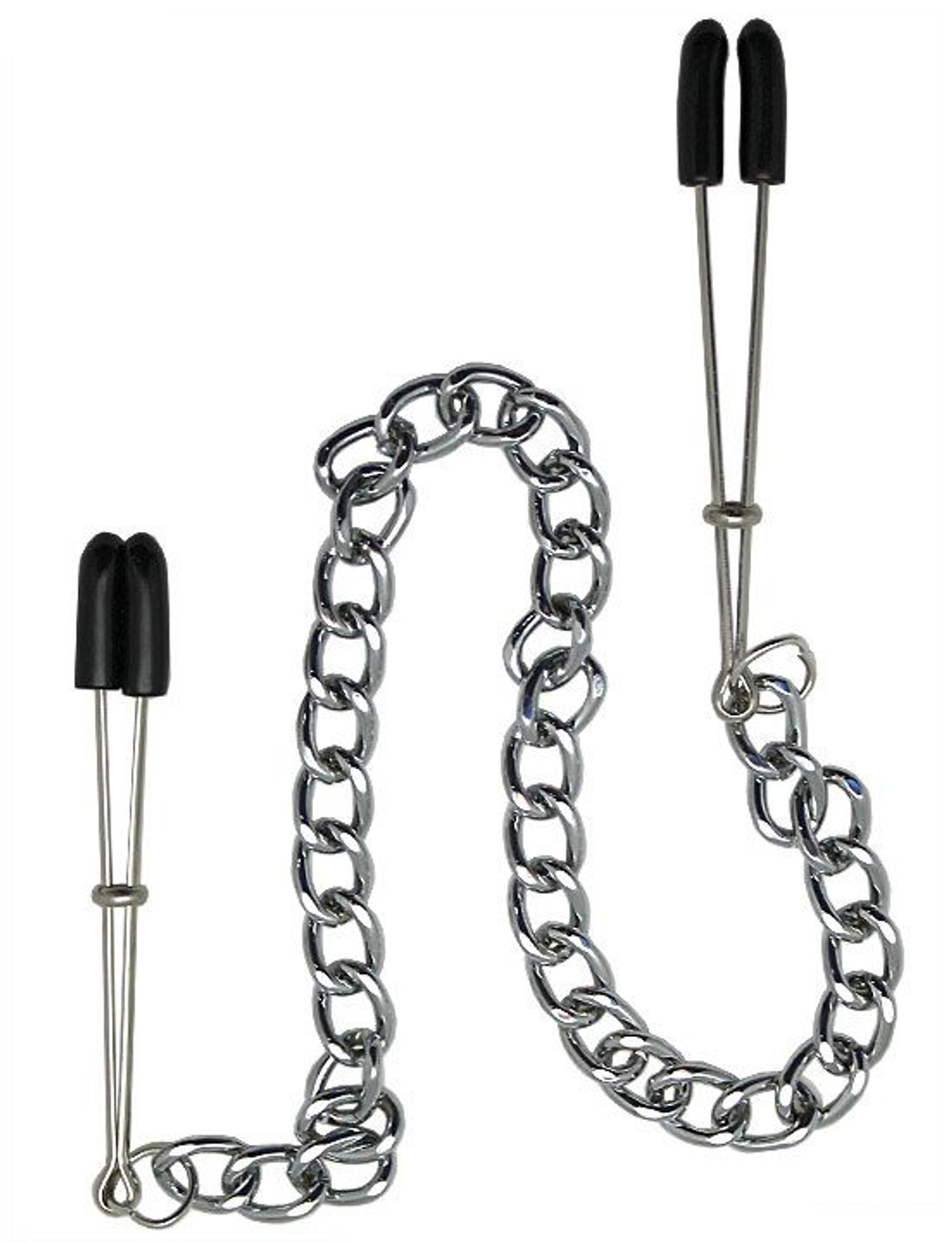 Зажимы для сосков с серебристой цепочкой (Цвет: серебристый)