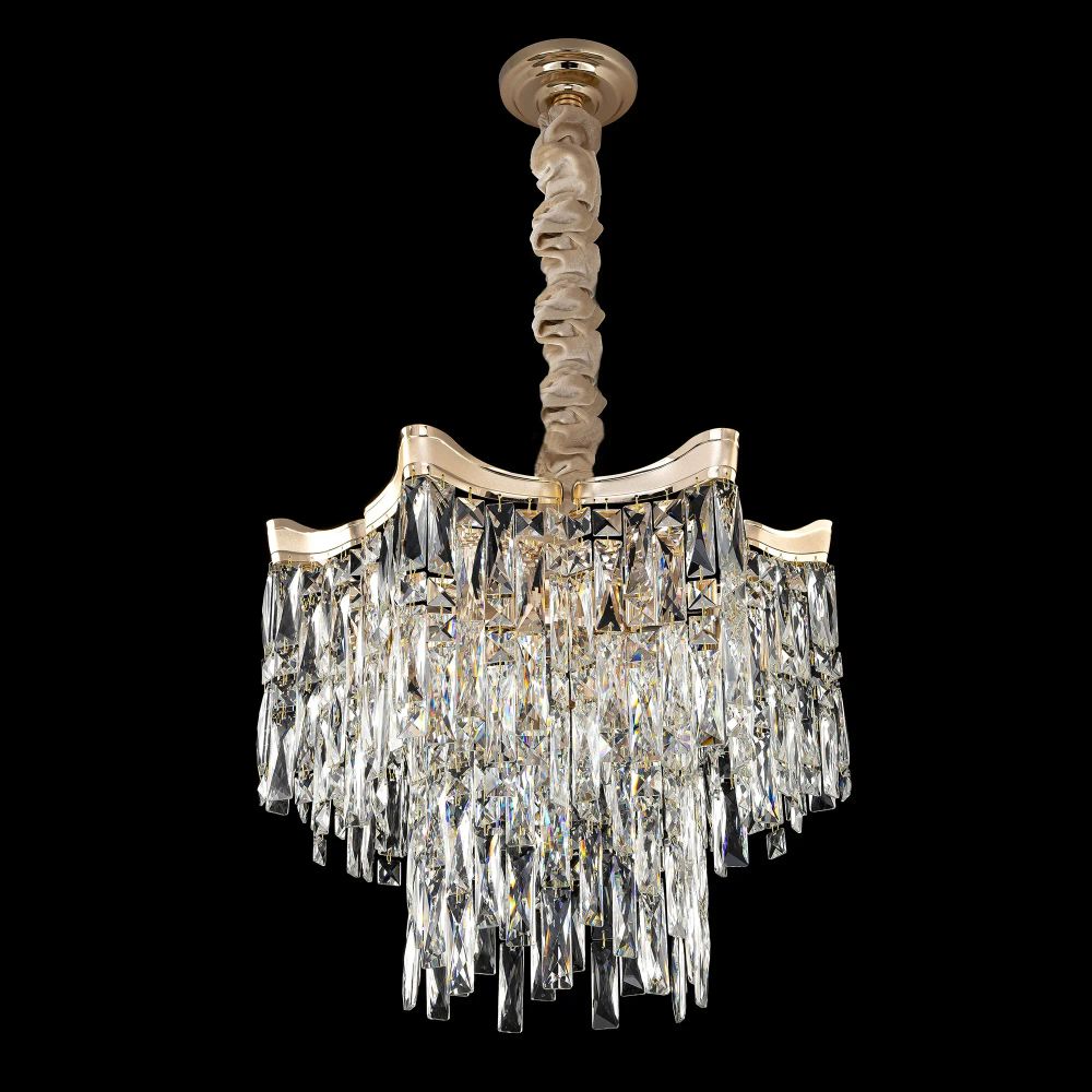 Citilux Моника CL308252 Люстра хрустальная подвесная Золото