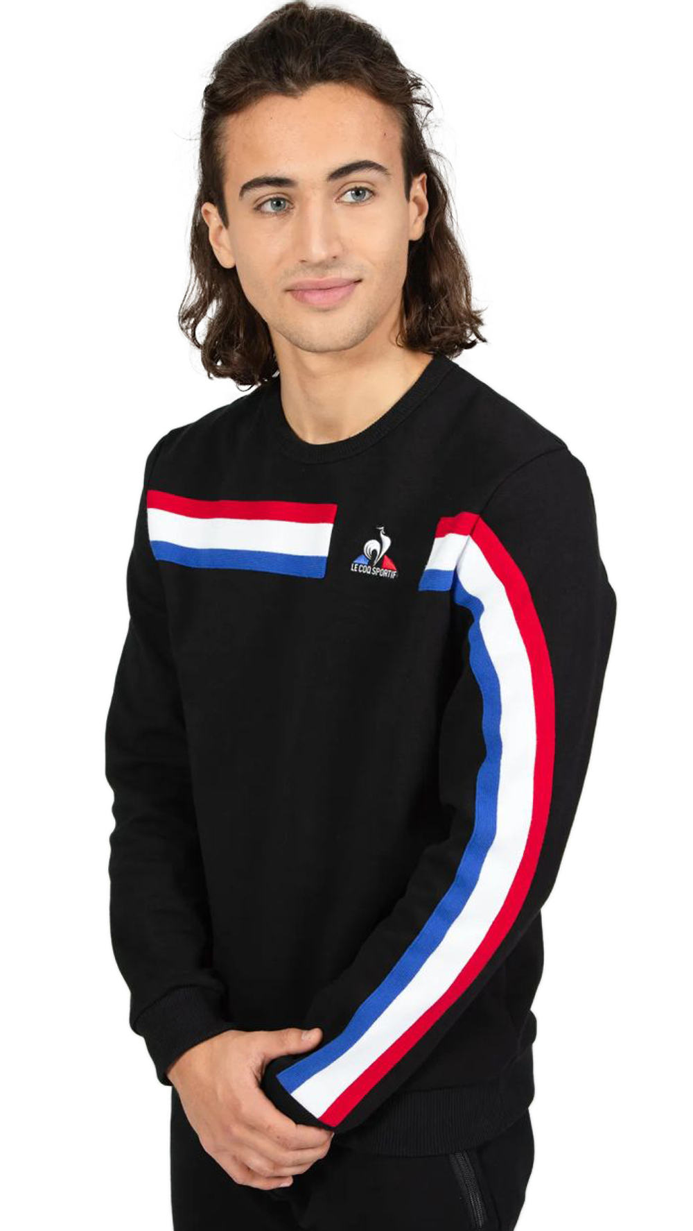 Мужская теннисная кофта Le Coq Sportif TRI Crew Sweat No.1 M - black