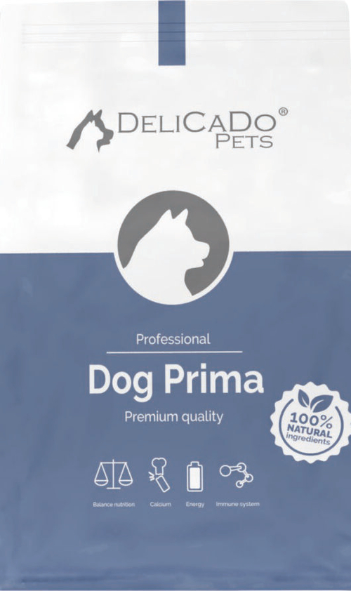 Сухой корм DeliCaDo Prima для взрослых собак крупных пород, говядина индейка, 15 кг