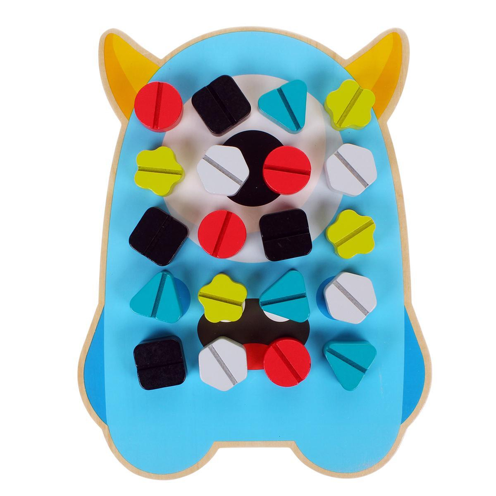 Конструктор деревянный с болтами 21 дет, коробка C-41943