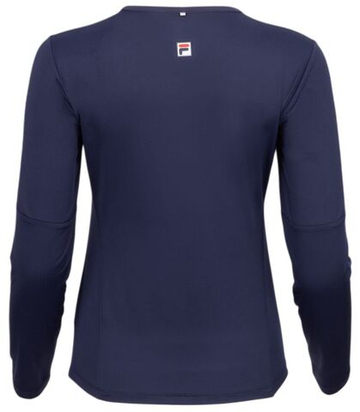Женская теннисная футболка с длинным рукавом Fila Corina Longsleeve - navy