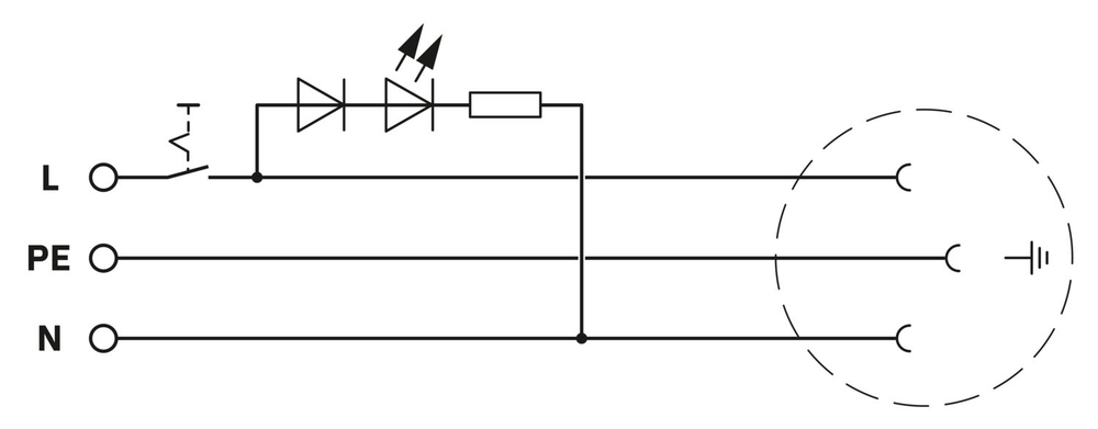 0804059 - EO-G/UT/SH/LED/S - Розетка