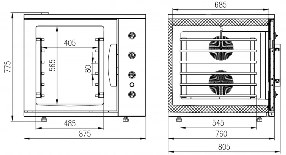 Печь конвекционная электрическая Enteco ПН-64 Пар 2
