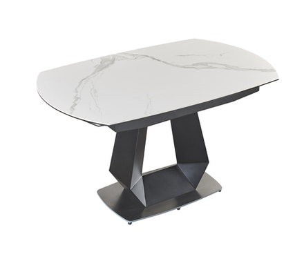 Стол обеденный Ist Casa раскладной Даймонд, 137(205)х90х77 см, белый мрамор