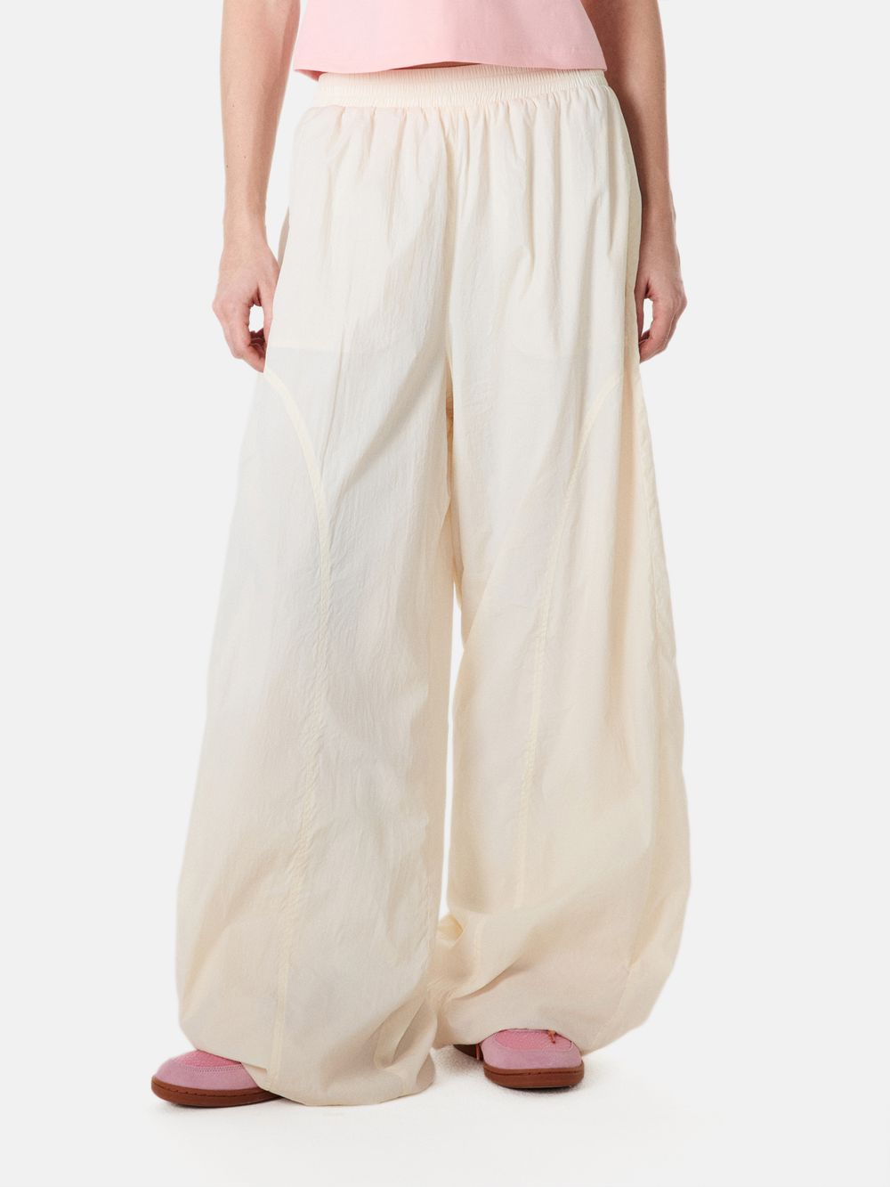 Брюки из нейлона "Молоко" женские