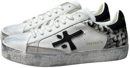 Premiata 483 Print Edition White Grey