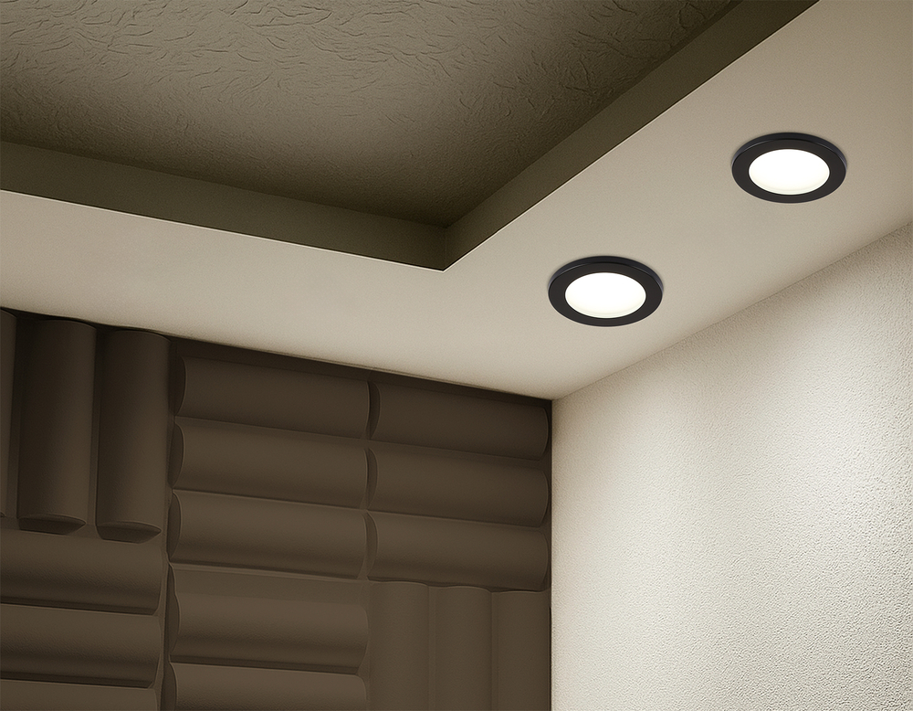 TN6632 BK черный IP44 GX53 D100*60