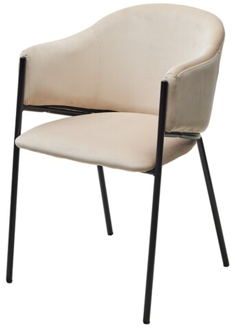 Стул М-City DISAUR Дилл, H-06 Бежевый, Велюр, Черный каркас