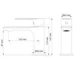 Смеситель для раковины WONZON & WOGHAND BRILLIANT, Темный графит (WW-88018079-BGM)