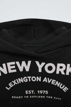 ZARA ХУДИ С НАДПИСЬЮ, ЧЕРНЫЙ