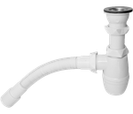 СИФОН ДЛЯ МОЙКИ С ПЕРЕЛИВОМ СБЕЗ ОТСТОЙНИКА SIF005/A