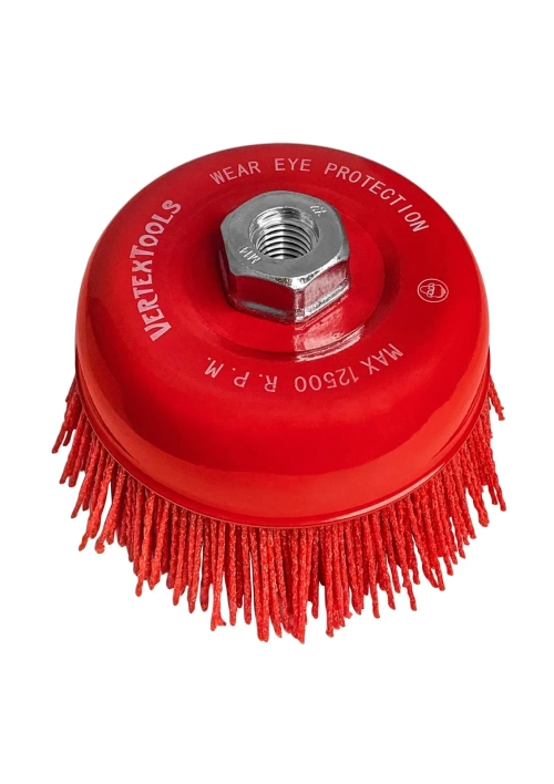 ЩЕТКА НЕЙЛОНОВАЯ ДЛЯ УШМ, 65 ММ, М14, ЧАШКА (1/ 10/ 80)