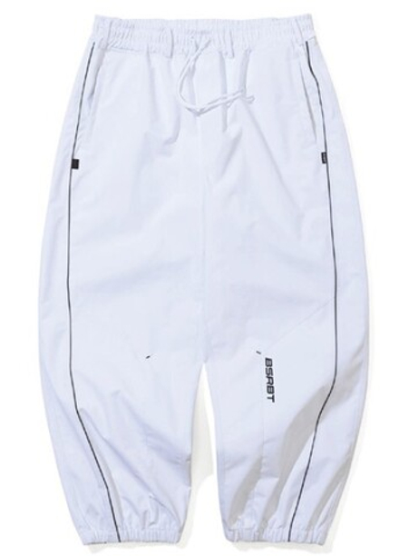 Штаны BSRabbit STREAM LINE 3L SUPER WIDE JOGGER PANTS WHITE