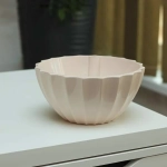 Кашпо для цветов пластиковое 3,4л d-25см «Ракушка» жемчуг