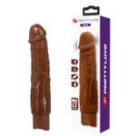 Коричневый реалистичный вибратор Rufus - 23,8 см. (Цвет: коричневый)