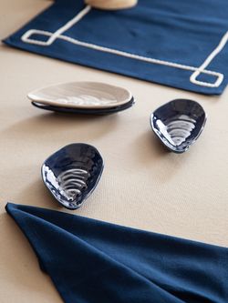 Набор для сервировки Oyster shell синего цвета из коллекции Sea treasures