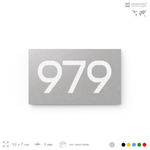 Номер на дверь 979, табличка на дверь для офиса, квартиры, кабинета, аудитории, склада, серая 120х70 мм, Айдентика Технолоджи