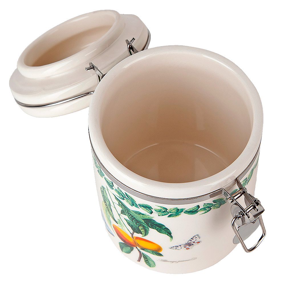 Банка для сыпучих продуктов (клипс)" " 15х10х14см v=630мл (керамика)(подарочная упаковка)