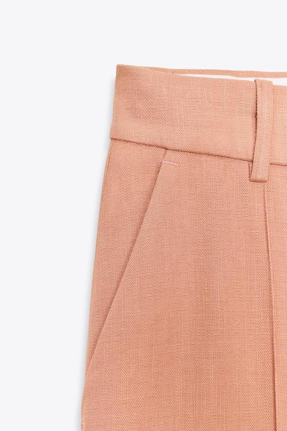 ZARA БРЮКИ В СТИЛЕ МИНИМАЛ — ZW COLLECTION, ПАСТЕЛЬНО-РОЗОВЫЙ