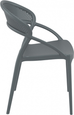Кресло пластиковое Siesta Contract Sunset, темно-серый