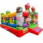 Детский надувной батут «Попугайчики 3» без горки, размер 4*4*2,6 м