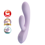 Лиловый гибкий вибратор-кролик 19см Pretty Love Rosolyn Rabbit Vibrator Violet BW-500055-2