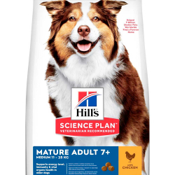 Hill's Mature 7+ Medium Chicken 12 кг - корм для собак старше 7 лет (курица)