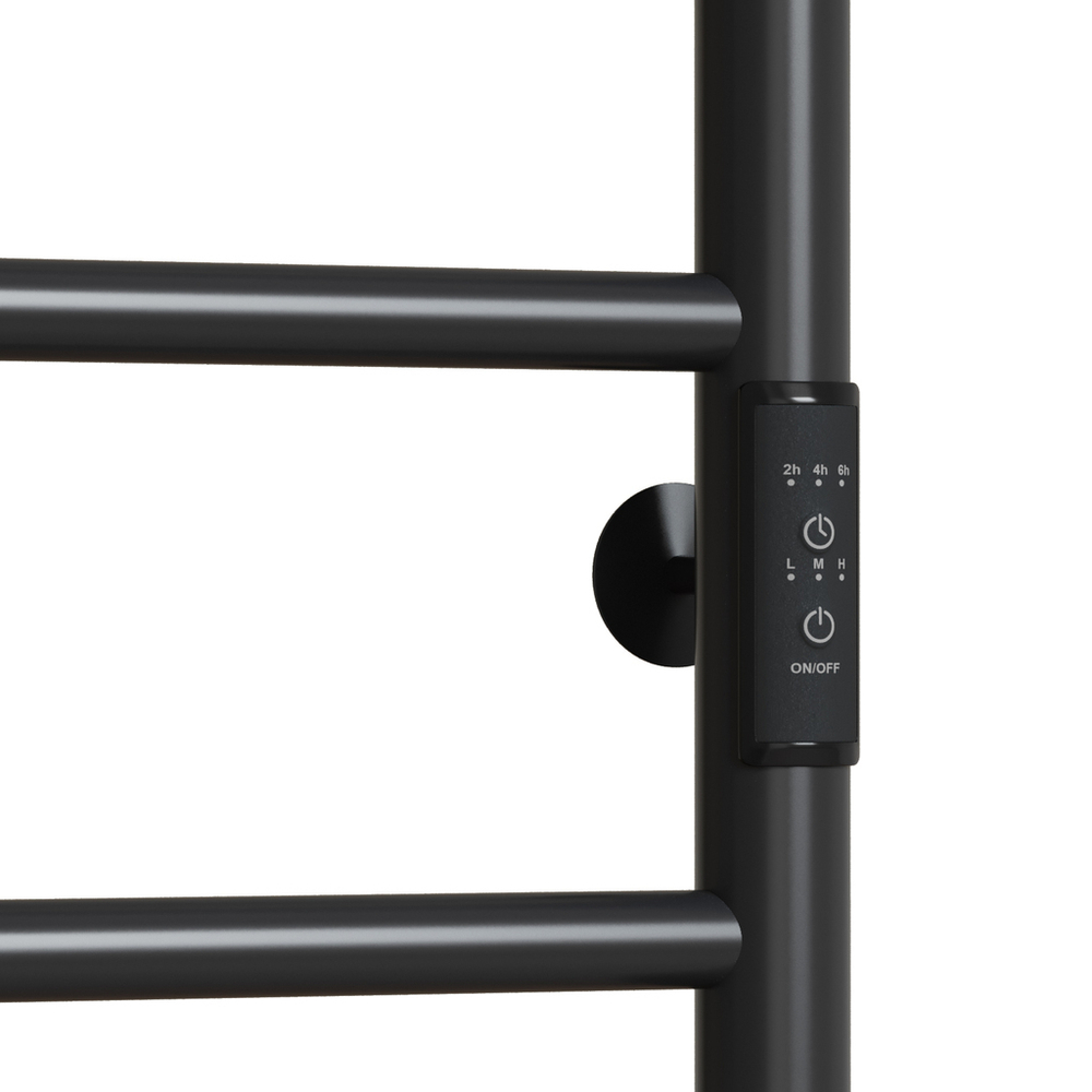 Полотенцесушитель MIXLINE VEGA  80х50 (таймер, 289 Вт, 6 перекладин) электрический ЧЕРНЫЙ