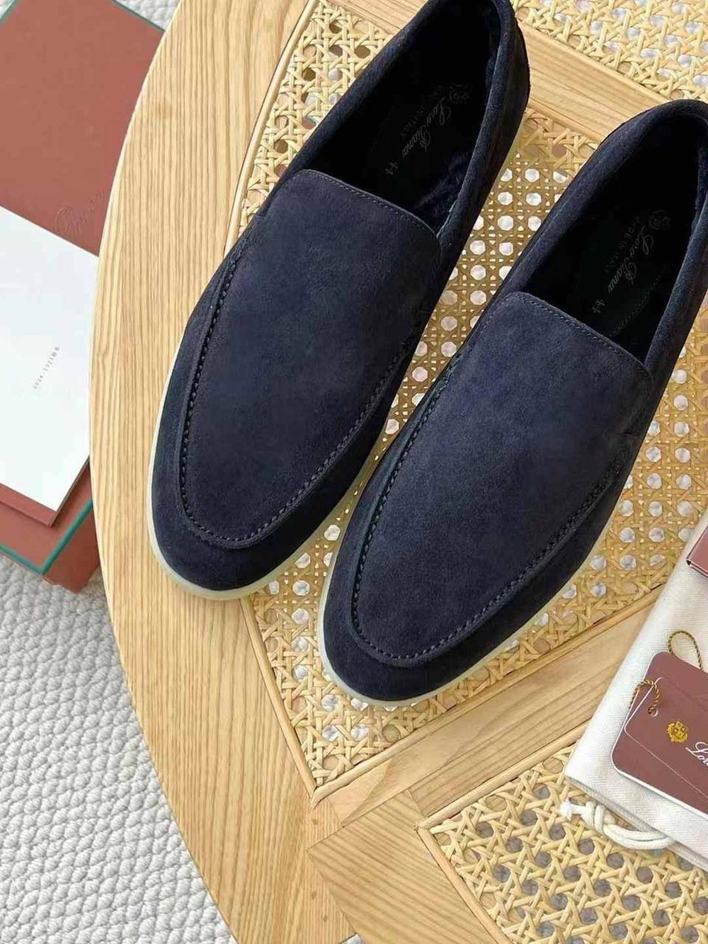 Лоферы Loro Piana Summer Walk с мехом