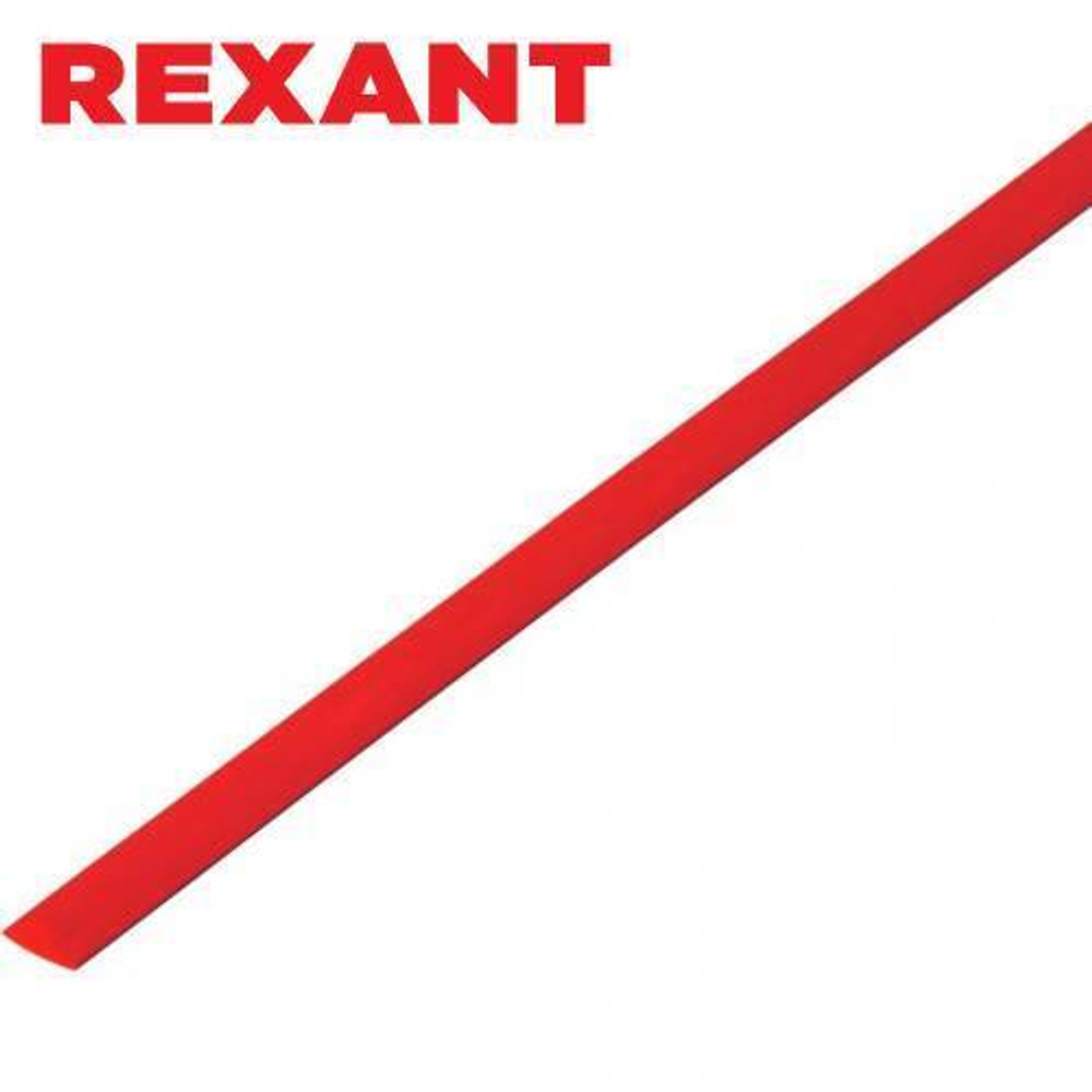 3,5/1,75 мм 1м термоусаживаемая трубка красная Rexant/20-3504