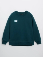 Костюм для девочки, свитшот и леггинсы, зеленый