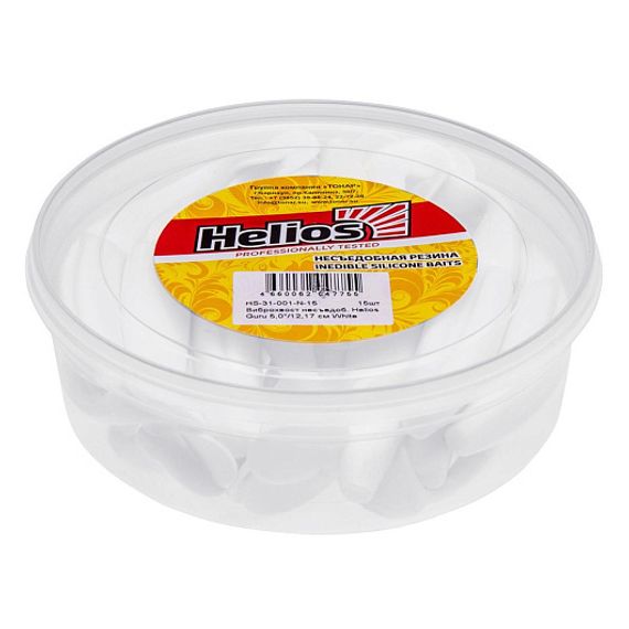 Виброхвост несъедоб. Guru 5,0&#39;/12,7 см White 15шт. (HS-31-001-N-15) Helios