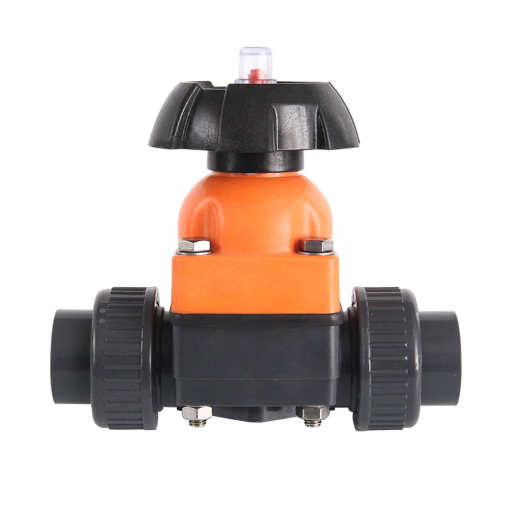 Вентиль мембранный ПВХ (НПВХ) разборный с муфтовыми окончаниями под клей, EPDM (Ру10), Китай