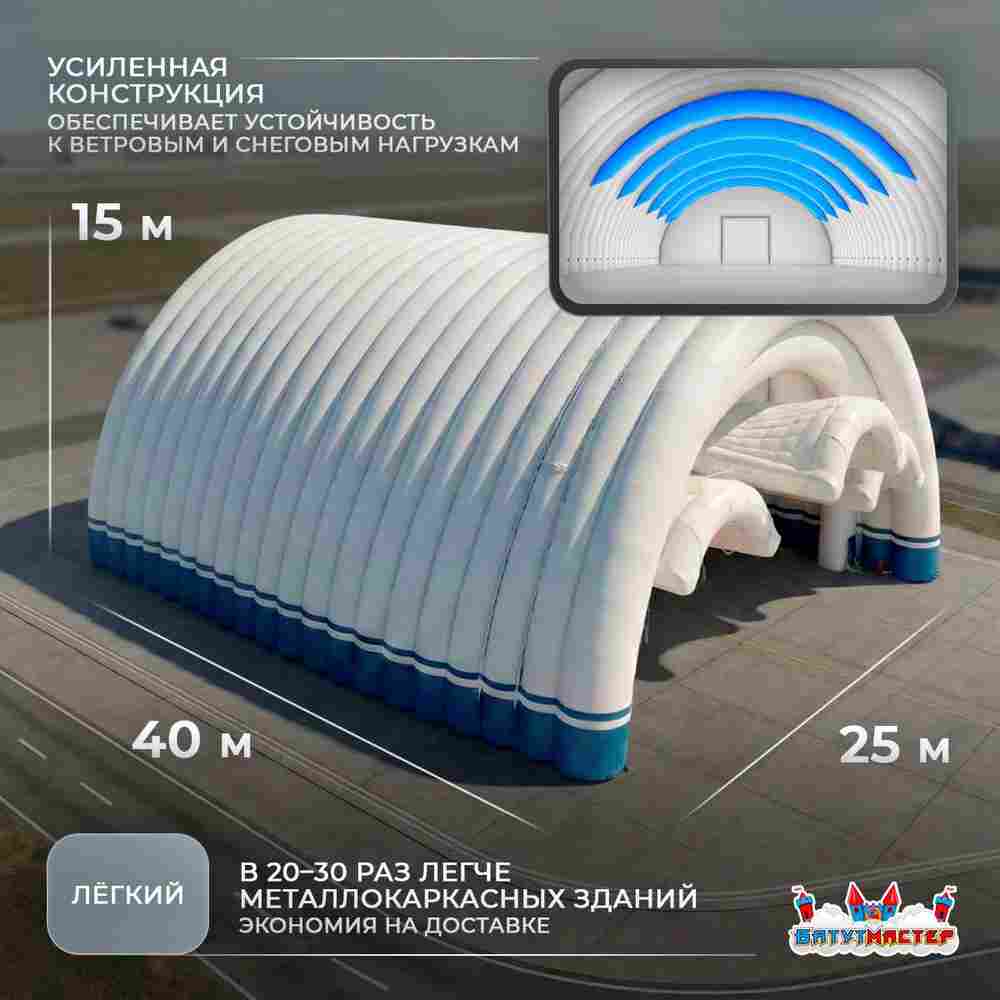 Быстровозводимый авиационный ангар «АэроБаза», 40×25×15 м