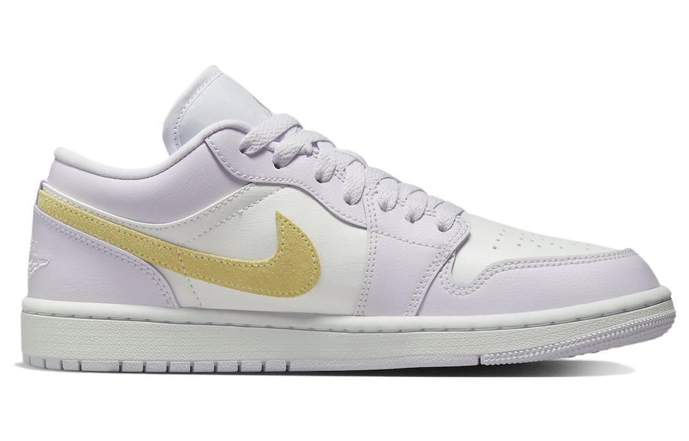 Jordan Air Jordan 1 Low WMNS "Barely Grape" Anti-Skid Wear Low Help Vintage Basketball Shoes Women's White Purple