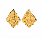 Серьги Courage Waterproof ромбы с эффектом мятого металла DNSK26.1-3W2501005 (золотистый)