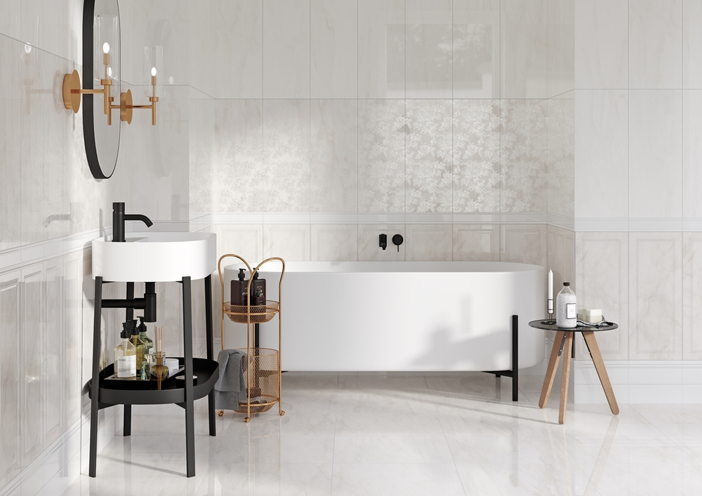 Ceramic white border 02 250х60 (1-й сорт)
